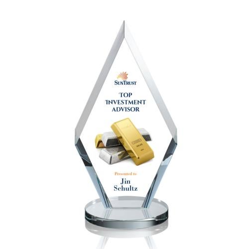 Recognition Awards - Crystal Awards - Cancun VividPrint™ Award - Clear