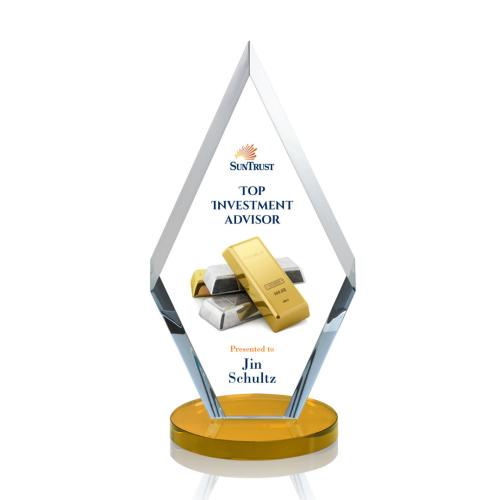 Recognition Awards - Crystal Awards - Cancun VividPrint™ Award - Amber
