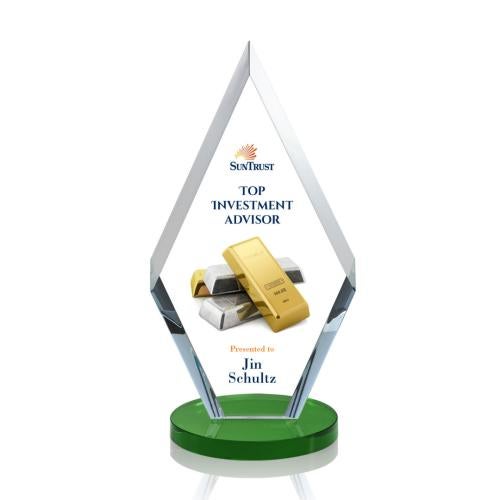 Recognition Awards - Crystal Awards - Cancun VividPrint™ Award - Green