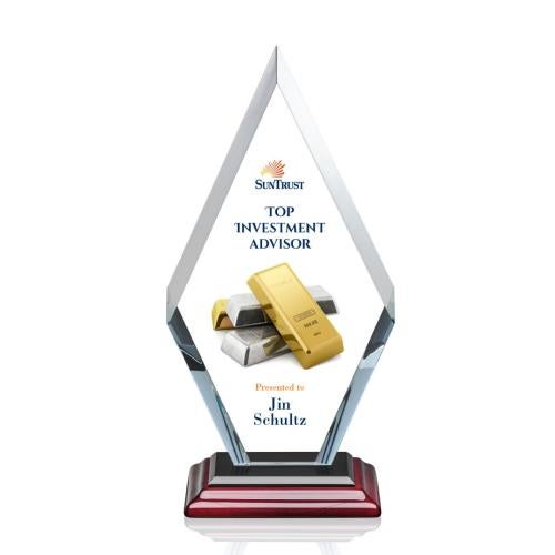 Recognition Awards - Crystal Awards - Cancun VividPrint™ Award - Rosewood