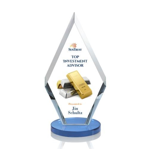 Recognition Awards - Crystal Awards - Cancun VividPrint™ Award - Sky Blue