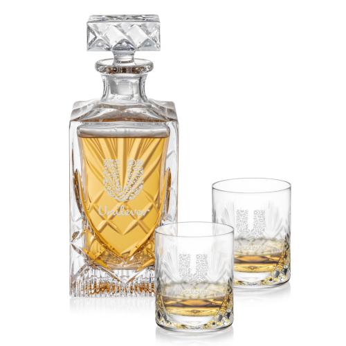 Corporate Gifts - Barware - Decanters - Cavanaugh Square Decanter Set