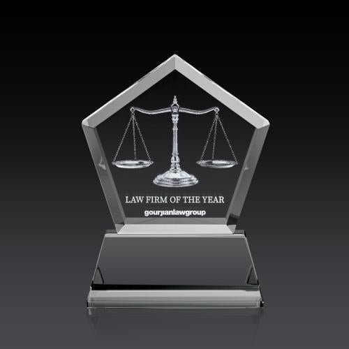 Recognition Awards - Crystal Awards - Genosee on Base (3D) - Clear
