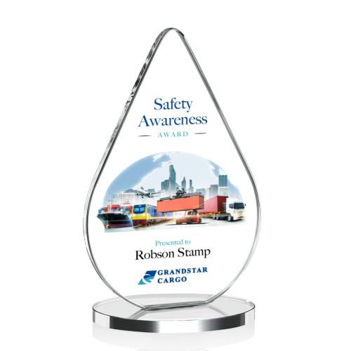 Recognition Awards - Crystal Awards - Glenhazel VividPrint™ Award - Clear