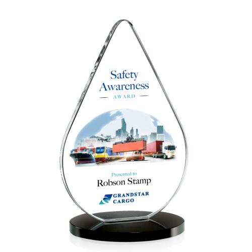 Recognition Awards - Crystal Awards - Glenhazel VividPrint™ Award - Black