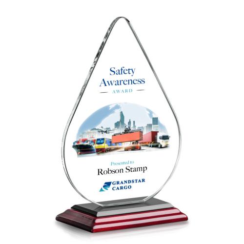 Recognition Awards - Crystal Awards - Glenhazel VividPrint™ Award - Rosewood