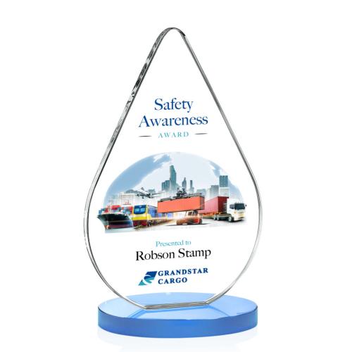 Recognition Awards - Crystal Awards - Glenhazel VividPrint™ Award - Sky Blue