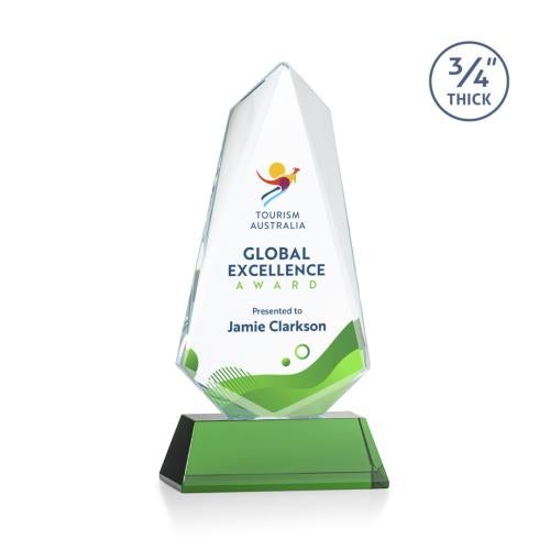 Recognition Awards - Crystal Awards - Sheridan VividPrint&trade; Award on Newhaven - Green