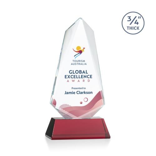 Recognition Awards - Crystal Awards - Sheridan VividPrint™ Award on Newhaven - Red