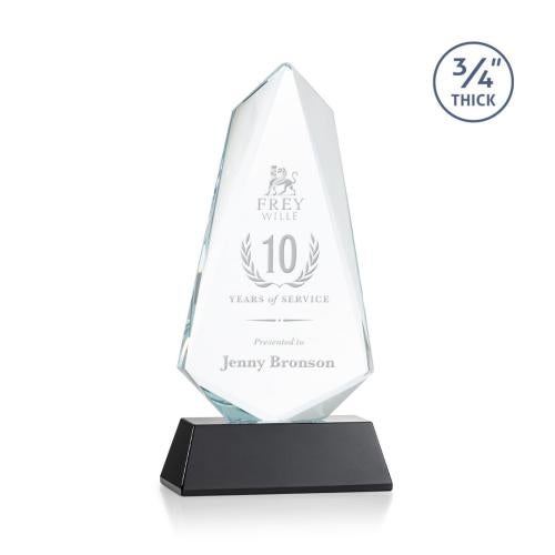 Recognition Awards - Crystal Awards - Sheridan Award on Newhaven - Black