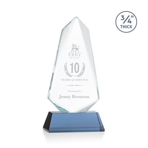 Recognition Awards - Crystal Awards - Sheridan Award on Newhaven - Sky Blue