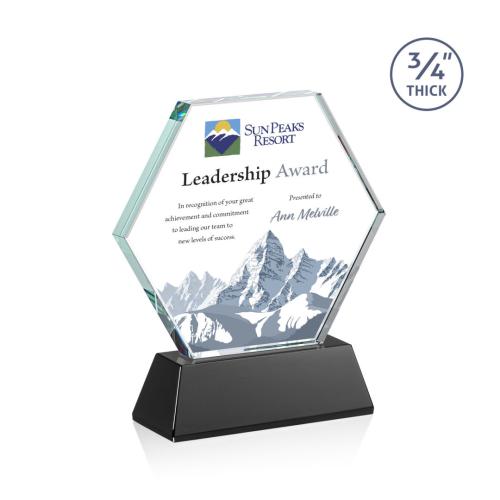 Recognition Awards - Crystal Awards - Pickering on Newhaven VividPrint™ Award - Black