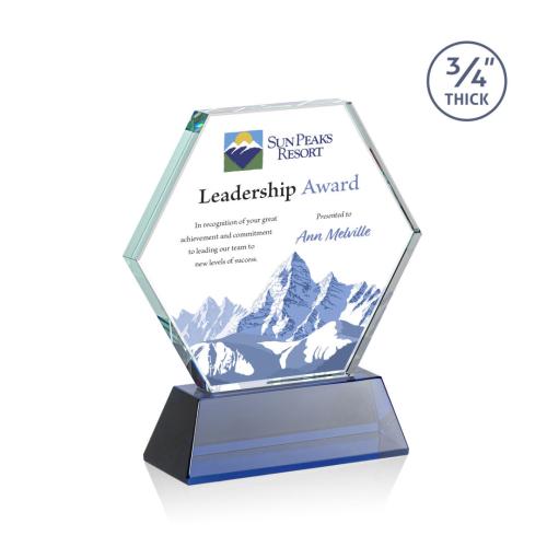Recognition Awards - Crystal Awards - Pickering on Newhaven VividPrint™ Award - Blue