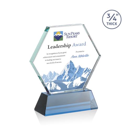 Recognition Awards - Crystal Awards - Pickering on Newhaven VividPrint™ Award - Sky Blue