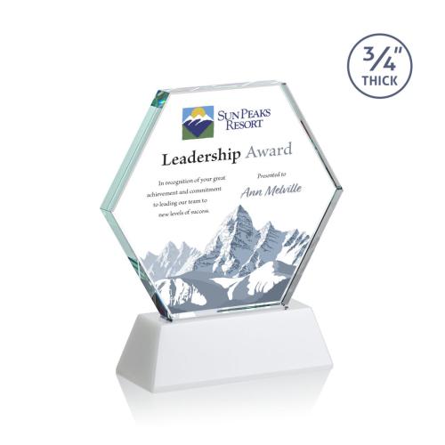 Recognition Awards - Crystal Awards - Pickering on Newhaven VividPrint™ Award - White