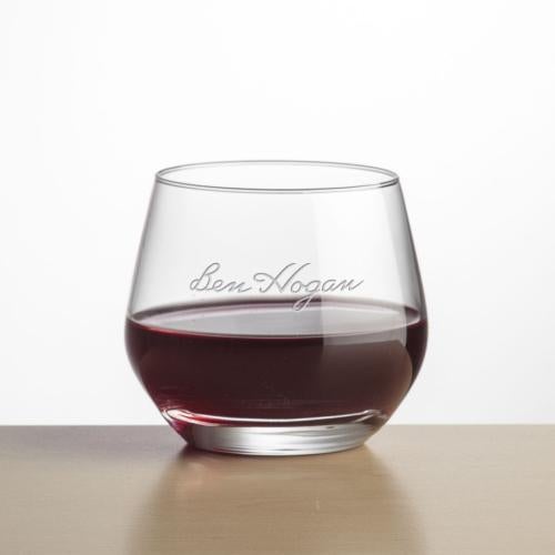 Corporate Gifts - Barware - Wine & Champagne - Wine Glasses - Bexley Stemless Wine - Deep Etch