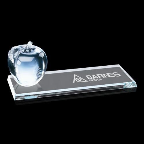 Recognition Awards - Crystal Awards - Apple Award on Clear Base