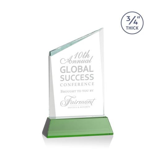 Recognition Awards - Crystal Awards - Scarsdale Award on Newhaven - Green