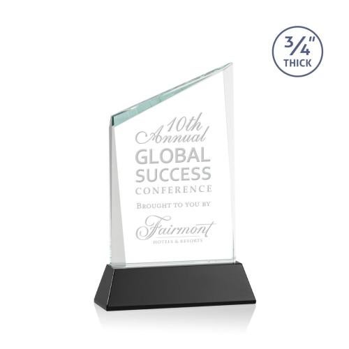 Recognition Awards - Crystal Awards - Scarsdale Award on Newhaven - Black
