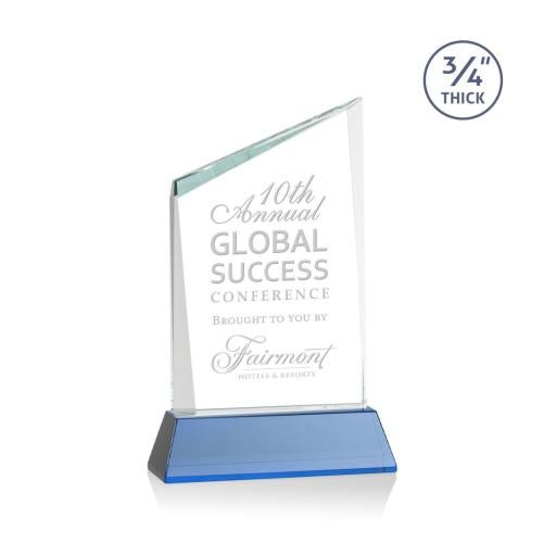 Recognition Awards - Crystal Awards - Scarsdale Award on Newhaven - Sky Blue