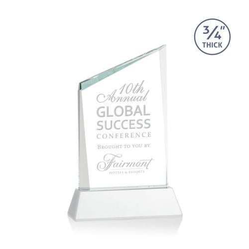 Recognition Awards - Crystal Awards - Scarsdale Award on Newhaven - White