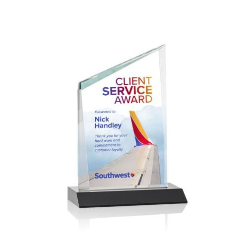 Recognition Awards - Crystal Awards - Scarsdale VividPrint™ Award - Black