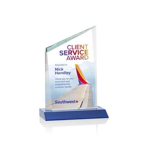 Recognition Awards - Crystal Awards - Scarsdale VividPrint™ Award - Blue