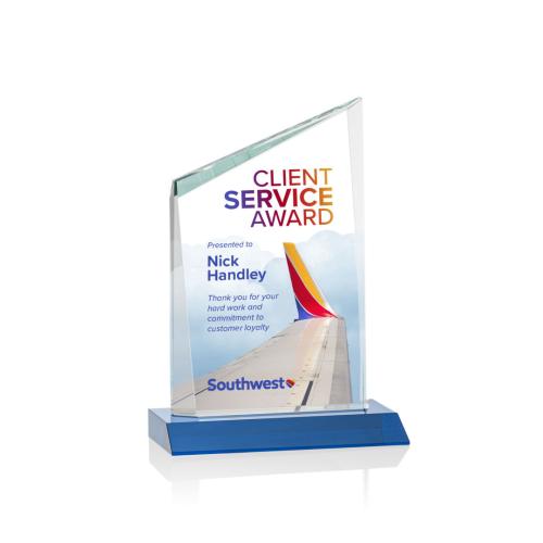 Recognition Awards - Crystal Awards - Scarsdale VividPrint™ Award - Sky Blue