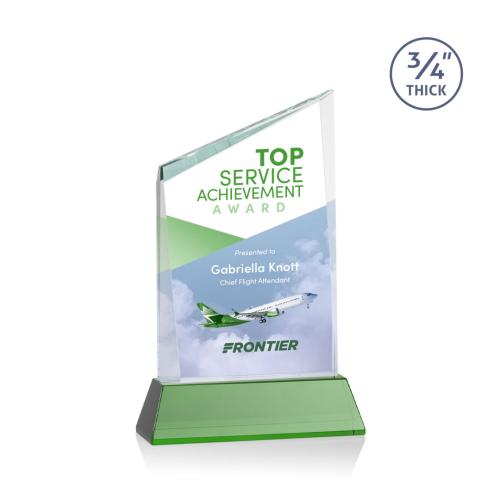 Recognition Awards - Crystal Awards - Scarsdale VividPrint™ Award on Newhaven - Green