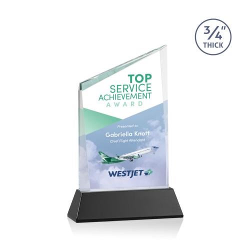 Recognition Awards - Crystal Awards - Scarsdale VividPrint™ Award on Newhaven - Black