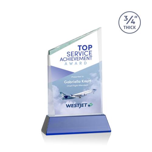 Recognition Awards - Crystal Awards - Scarsdale VividPrint™ Award on Newhaven - Blue