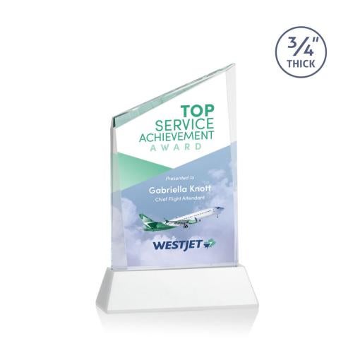 Recognition Awards - Crystal Awards - Scarsdale VividPrint&trade; Award on Newhaven - White