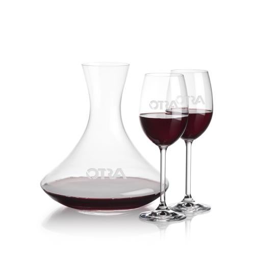 Corporate Gifts - Barware - Glasses Sets - Senderwood Carafe & Woodbridge Wine