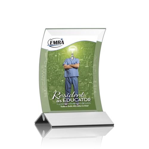 Recognition Awards - Crystal Awards - Dominga VividPrint™ Award - Silver