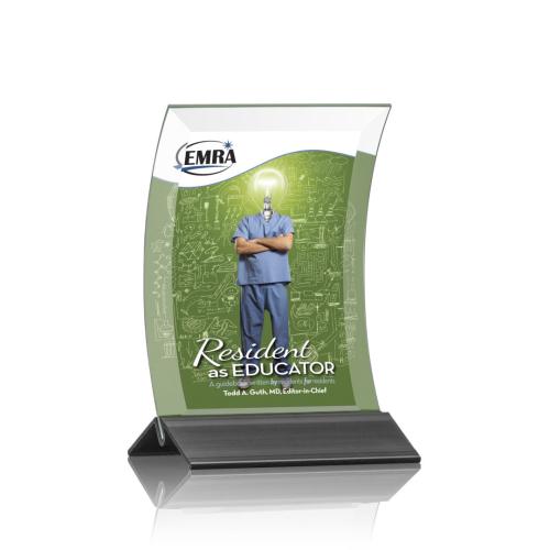 Recognition Awards - Crystal Awards - Dominga VividPrint™ Award - Black