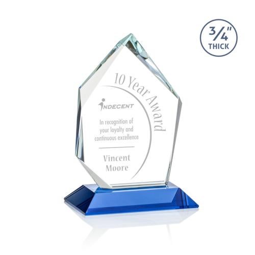 Recognition Awards - Crystal Awards - Deerhurst Ice Peak Award - Sky Blue