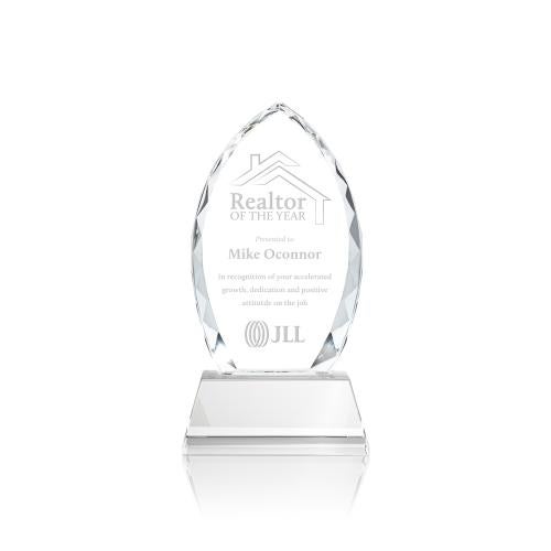 Recognition Awards - Crystal Awards - Wilton Award on Newhaven Base - Clear
