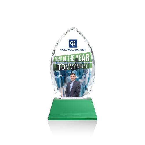 Recognition Awards - Crystal Awards - Wilton VividPrint™ Award on Newhaven - Green