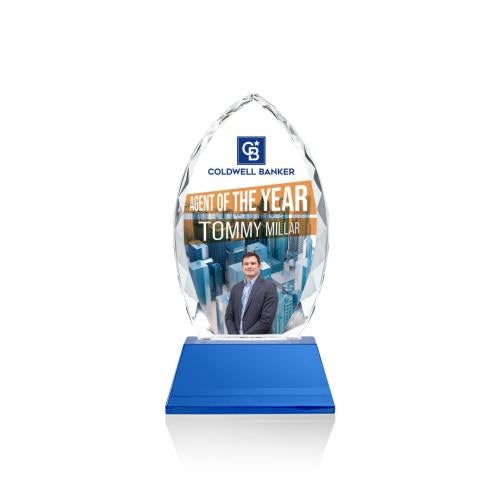 Recognition Awards - Crystal Awards - Wilton VividPrint™ Award on Newhaven - Blue