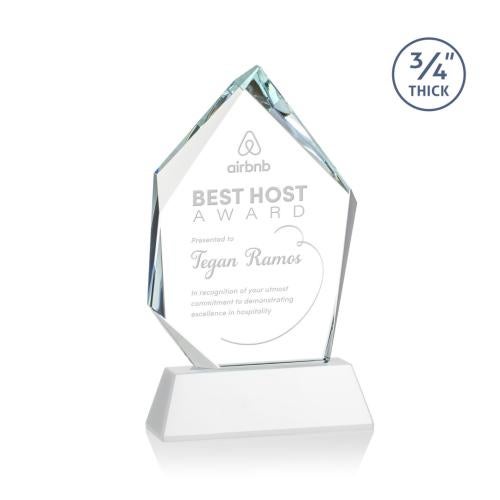 Recognition Awards - Crystal Awards - Deerhurst Ice Peak Award on Newhaven - White