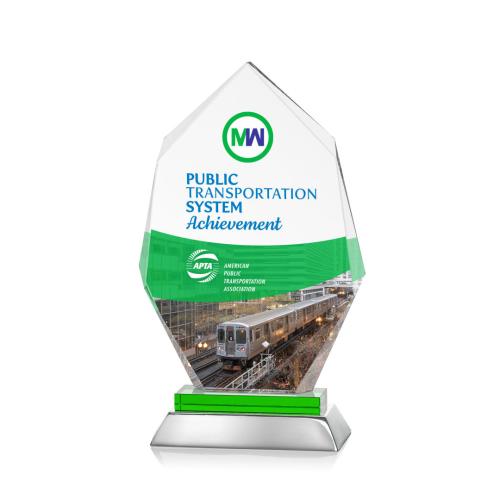 Recognition Awards - Crystal Awards - Nebraska VividPrint™ Award - Green