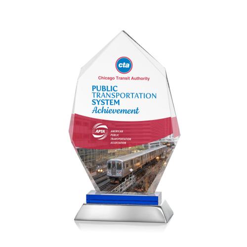 Recognition Awards - Crystal Awards - Nebraska VividPrint™ Award - Blue