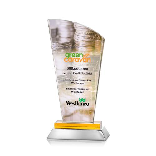 Recognition Awards - Crystal Awards - Hansen VividPrint™ Award - Amber