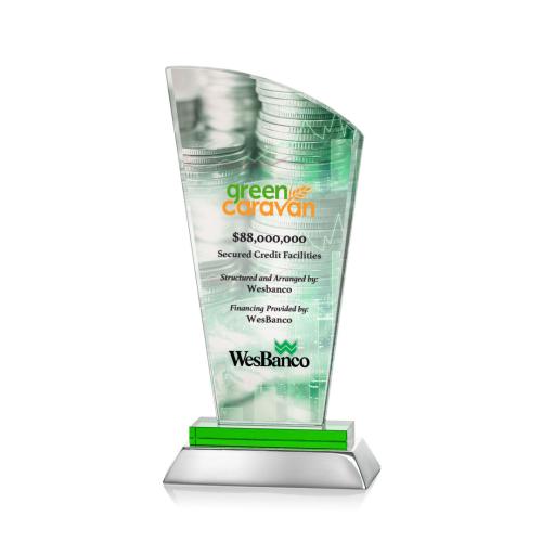 Recognition Awards - Crystal Awards - Hansen VividPrint™ Award - Green