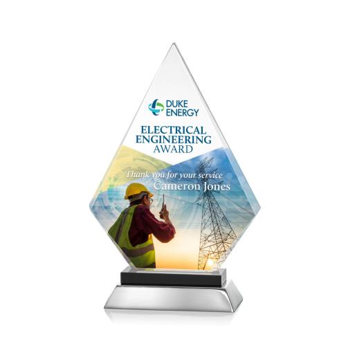 Recognition Awards - Crystal Awards - Valhalla VividPrint™ Award - Black