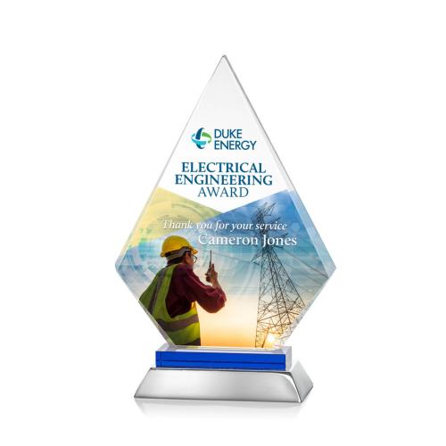Recognition Awards - Crystal Awards - Valhalla VividPrint™ Award - Blue