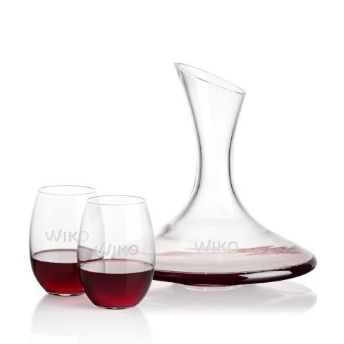 Corporate Gifts - Barware - Glasses Sets - Madagascar Carafe & Carlita Stemless Wine