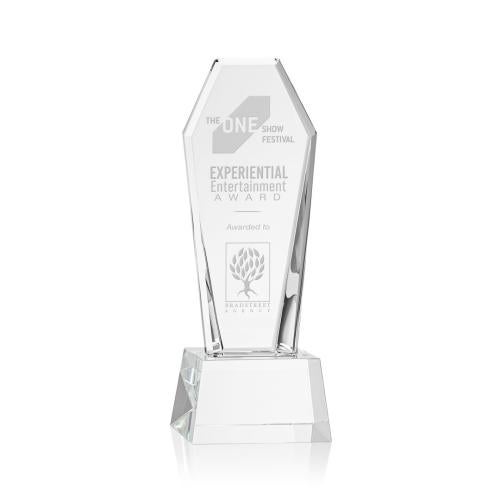 Recognition Awards - Crystal Awards - Romford Award on Base - Clear