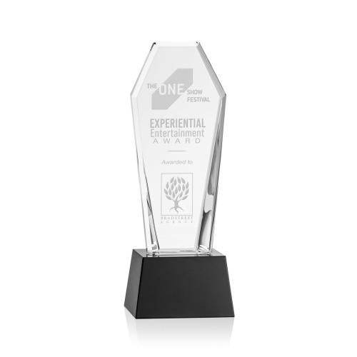 Recognition Awards - Crystal Awards - Romford Award on Base- Black