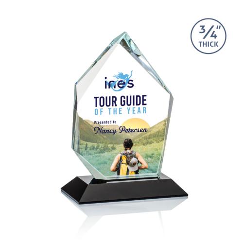 Recognition Awards - Crystal Awards - Deerhurst Ice Peak VividPrint™ Award - Black